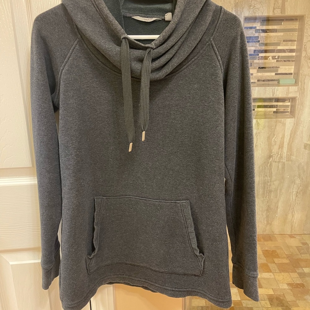 Athleta Gray Cowl Neck Sweatshirt